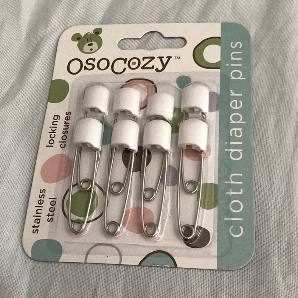 New OsoCozy cloth diaper safety pins
